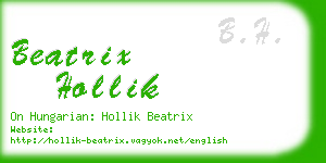 beatrix hollik business card